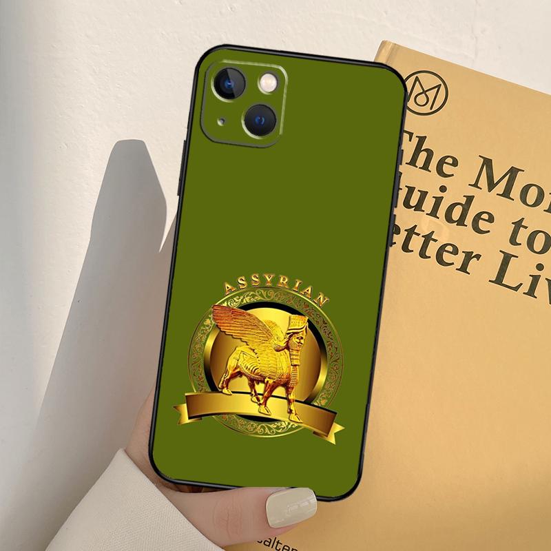 Lamassu Assyrian Winged Bull Phone Case For iPhone 16 15 14 Pro Max Plus 12 11 13 Pro Max 12 Mini 13 Mini Cover