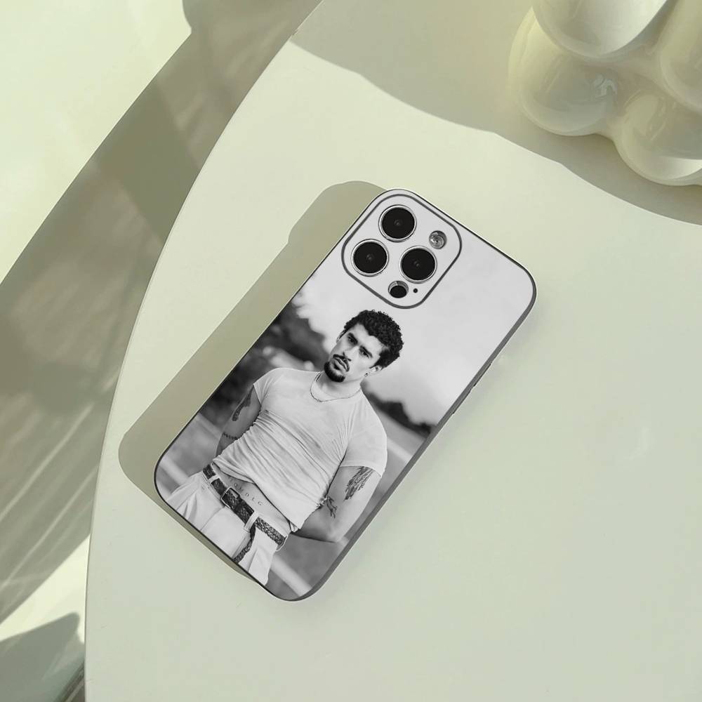 

B-B-Bad -Bunny Phone Case For iPhone 17,16,15,14,13,12,11 Pro Max,16Plus,XS Lightweight and practical Soft Black Cover iPhone16