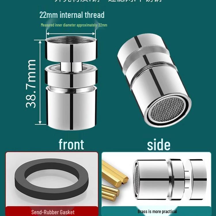 Universal Splash-Proof Faucet Aerator Core - Hot & Cold Water Filter Nozzle