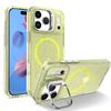 Luxury Bling Glitter For Magsafe Magnetic Case for iPhone 17 Air 17 Pro Max 16 Plus 15 14 13 12 11 Metal Lens Stand  Clear Cover