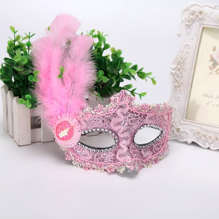 Halloween Feder Maske Seitenhut Heißer Verkauf Weihnachten Frozen Prinzessin Party Verkleidung Hohe Qualität Geeignet für Erwachsene Kinder