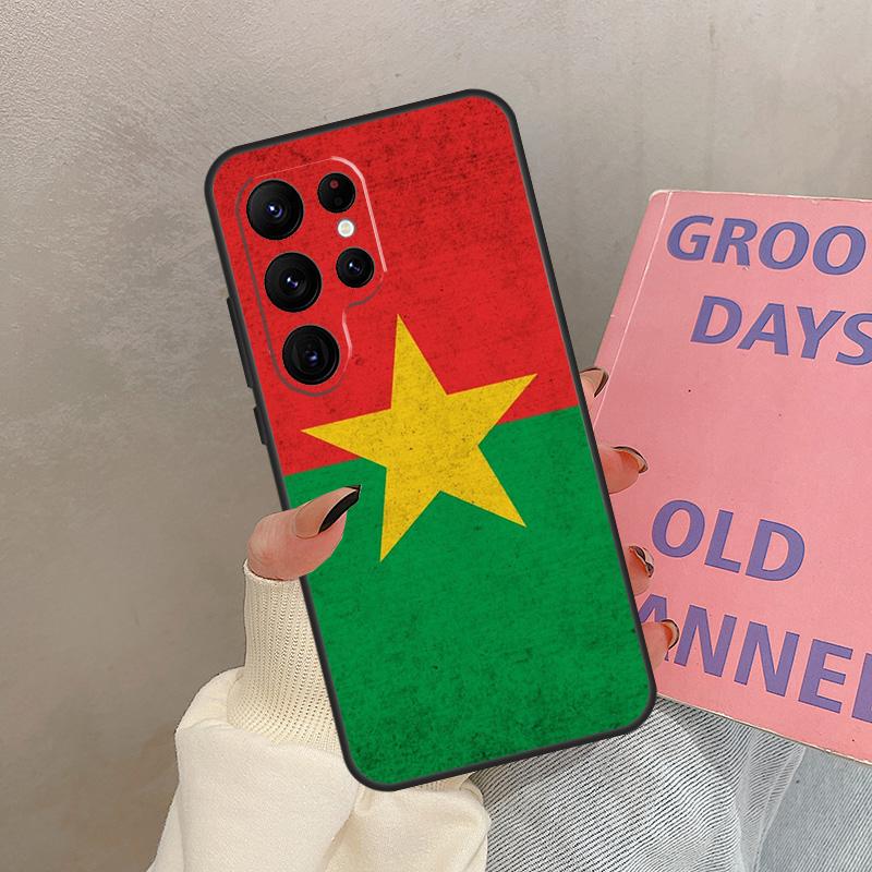 Burkina Faso Flagge Hülle Für Samsung Galaxy S25 Ultra S20 S21 S22 S24 S23 Ultra S9 S10 Plus S25 FE Abdeckung Coque