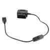 18.7in OBD2 USB Power Charging Cable 16Pin Connector Charger for Car GPS DVR Camera