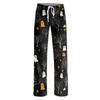 Damen Loungehose mit Kordelzug und Halloween-Print, lässig, volle Länge, entspannte Passform, Schlafanzughose für den Alltag