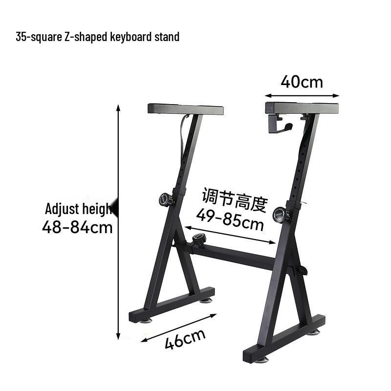 Portable Adjustable Z-Type Electronic Keyboard Stand for 54, 61, and 88-Key Keyboards
