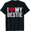 Ich liebe meinen besten Freund/meine beste Freundin BFF Süßes passendes Herz-T-Shirt für Freunde