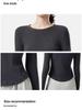 Women's Merino Wool Base Layer Top - Slim Fit, Round Neck, Embroidered, Thermal Fleece, Long Sleeve T-shirt for Autumn/Winter