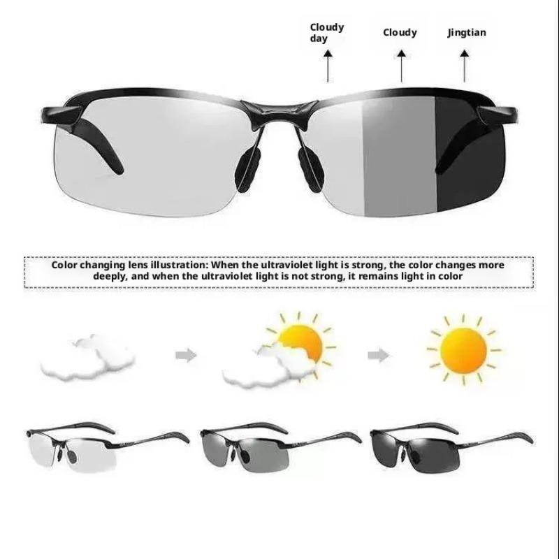 Polarized Night Vision Sunglasses, Male Driver's Driving Goggles, Fishing Sunglasses, Day and Night Dual-use Driving Glasses