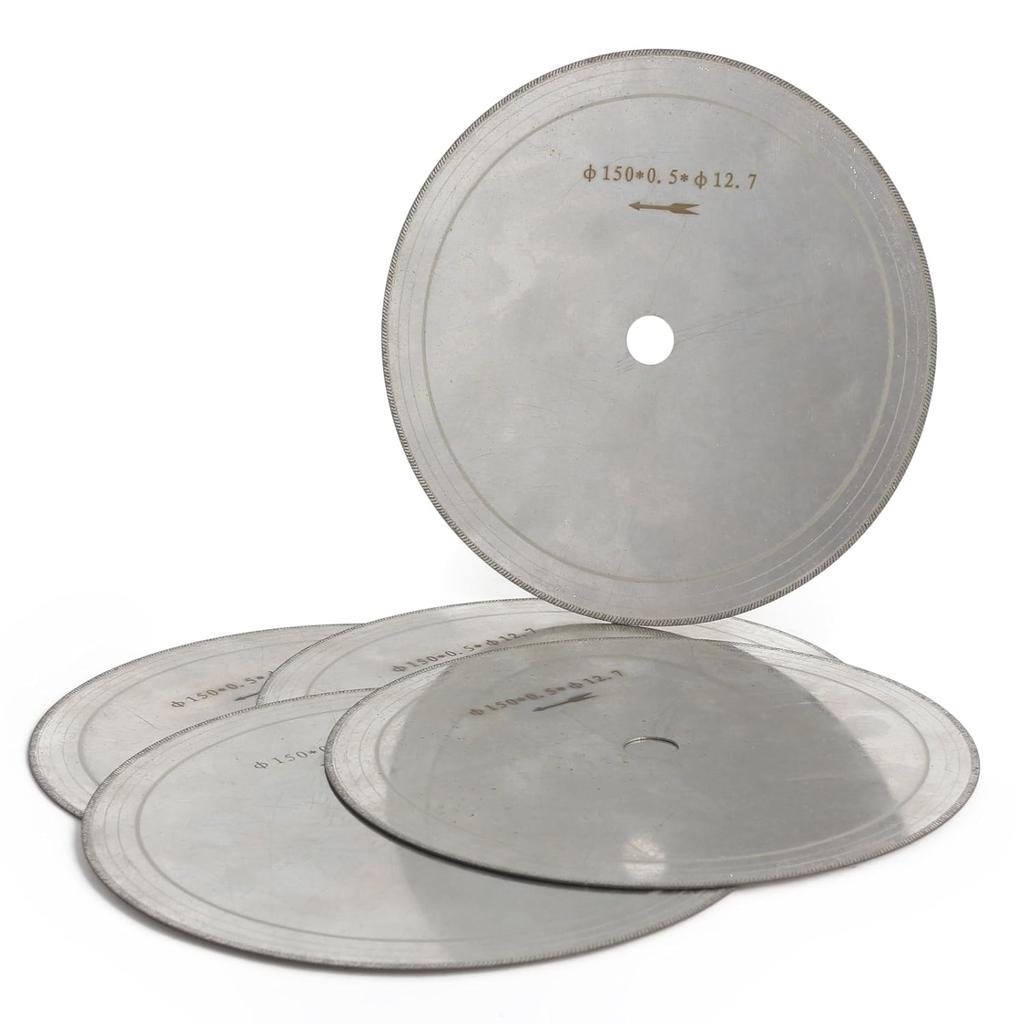 ILOVETOOL Thin Lapidary Diamond Saw Blades 6 inch Cutting Stone 1/2''Arbor hloe Pack of 5Pcs