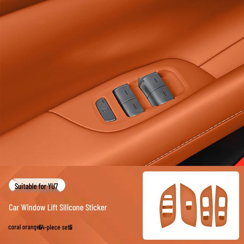 Xiaomi YU7 Car Window Button Frame Protector - Anti-slip Glass Lifter Panel Cover