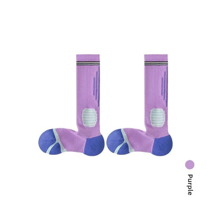 

Профессиональные фитнес компрессионные носки для бега для женщин, нескользящие леггинсы для йоги, утягивающие, для прыжков со скакалкой, спортивные компрессионные носки, осень Free size 34-42 [professional sports socks]] фиолетовый