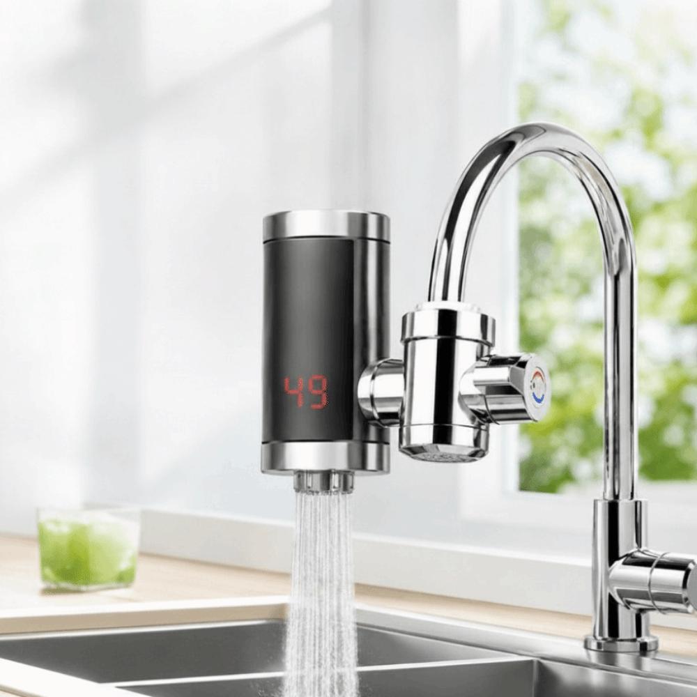 Digital Display Tankless Heaters Temperature Display Heating Faucet Instant Water Heater Cafe