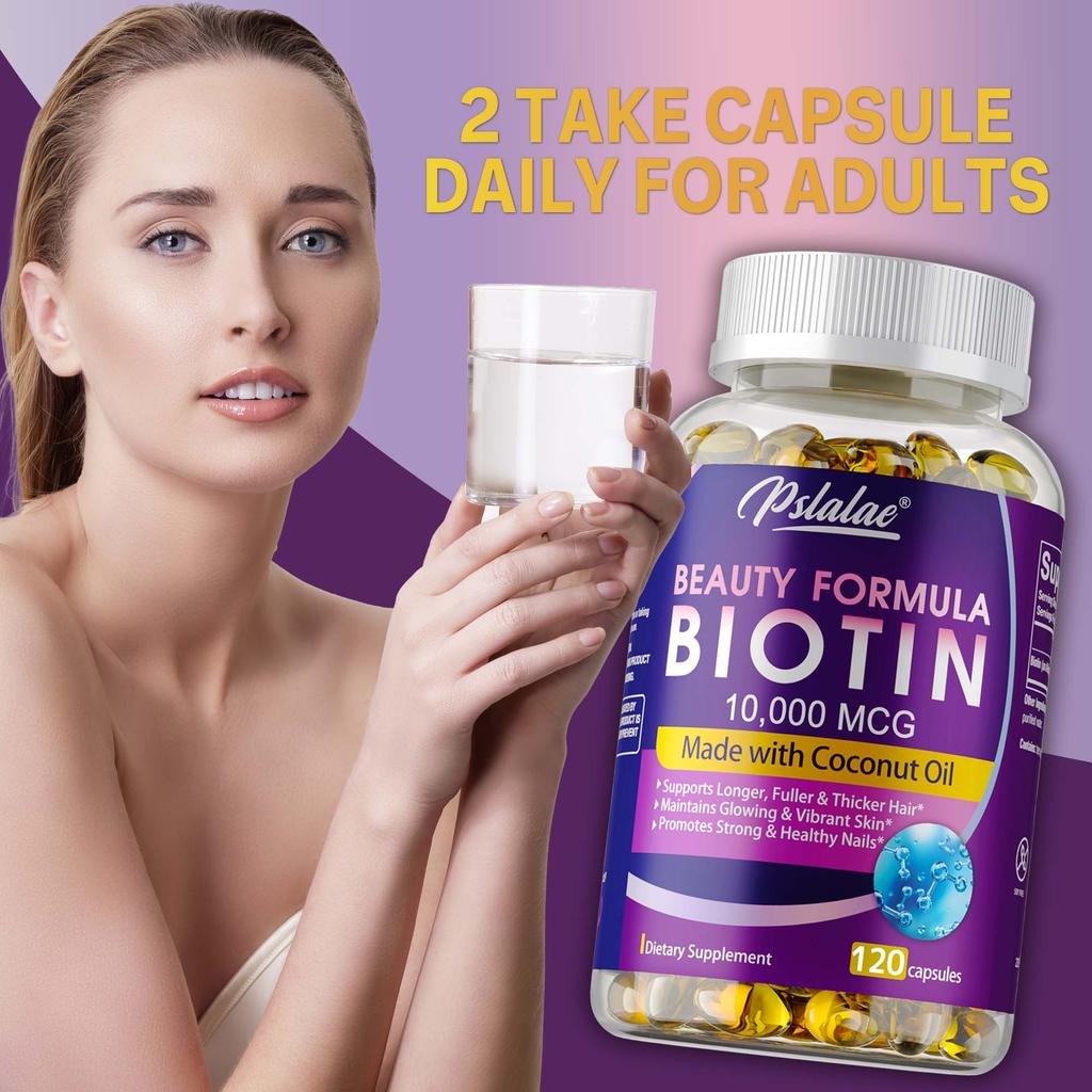 Biotin 10000 mcg - Udržujte pružnost pokožky a podporujte zdravý růst vlasů