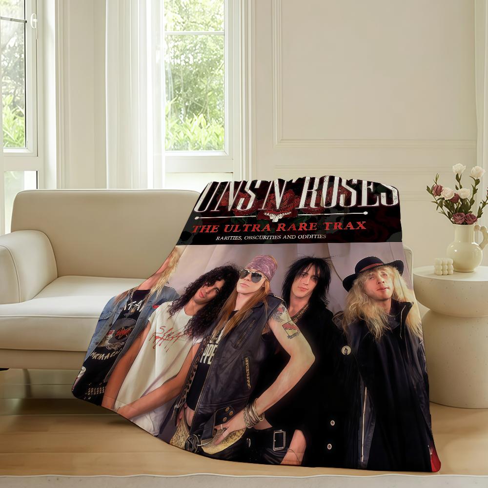 

Rock band G Guns N R Roses Blanket For Sofa Office Bed Plane Travel Sleep Read Relax Camping Soft And Warm 75x90cm