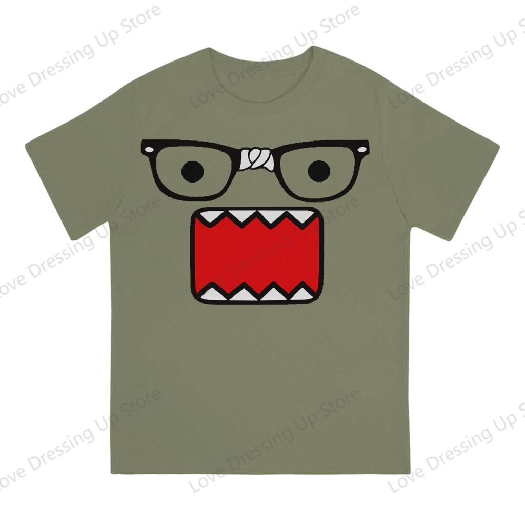 חולצת טי מצחיקה עם הדפס דומו קון שרוול קצר גברים נשים רב-תכליתית חולצות זוגיות