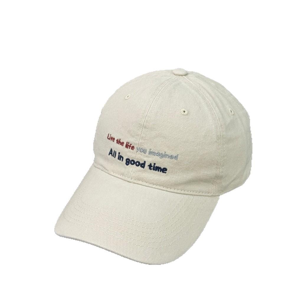 Fashion Hat autumn and winter new Korean version color letter embroidered baseball hat men and women sunshade simple big head circumference soft top