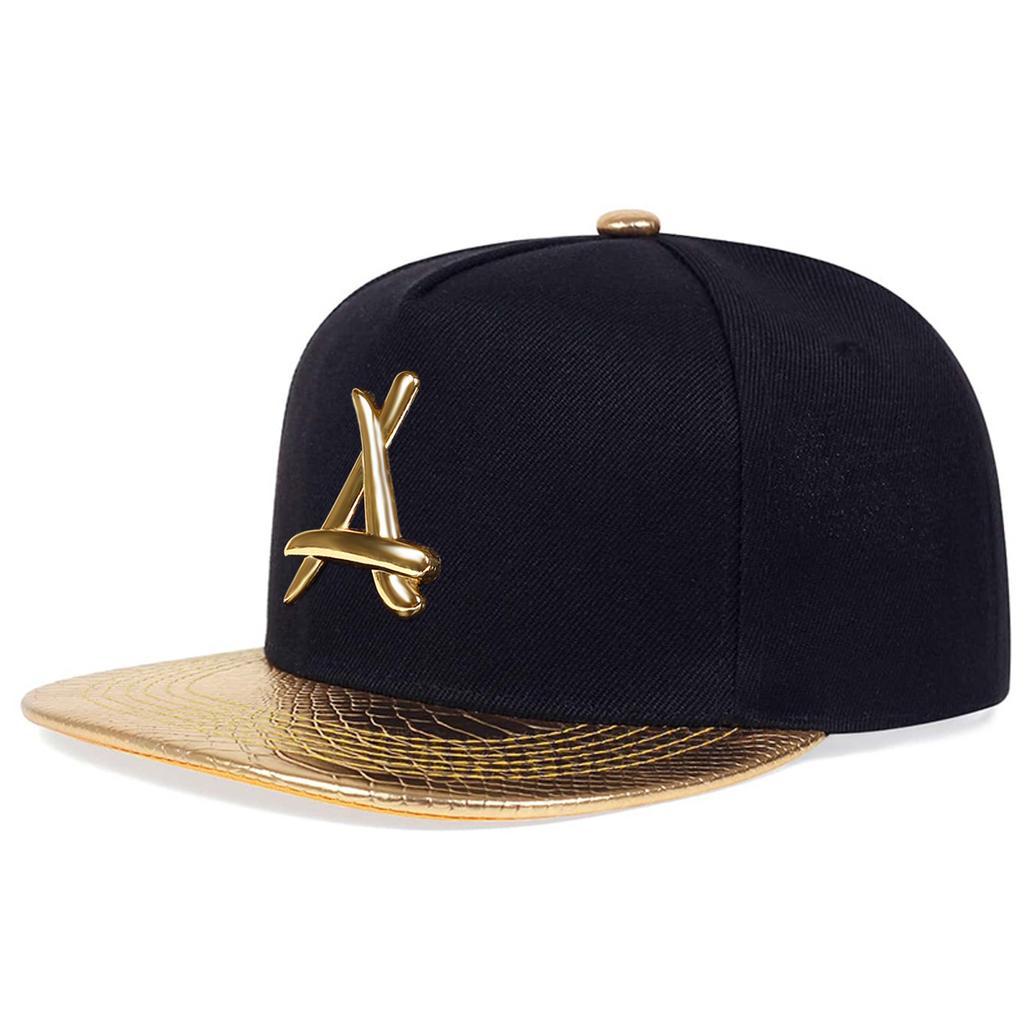 Metal Triangular Leather Brim Hip Hop Hat Men and Women Baseball Cap Fashionable Flat Top Caps Casual Hats