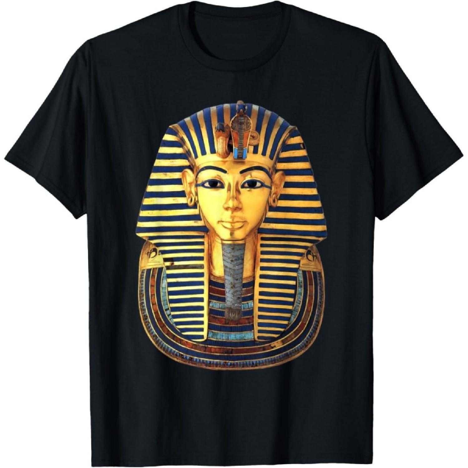 

Tutankhamun Golden mask _ Ancient Kemet Pharaoh King Tut T-Shirt XXXXXL чорний