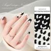 Mini 3D Angel Wings Resin Nail Art Decorations, 20-Piece Set, Black & White