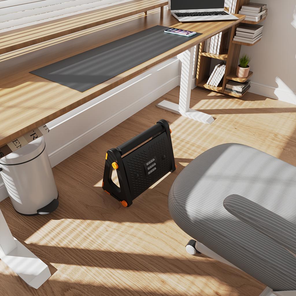 Adjustable Foot Rest Under Desk Dual Purpose Foot Stool with Massage Rollers Ergonomic Office Leg Support Relieve Fatigue