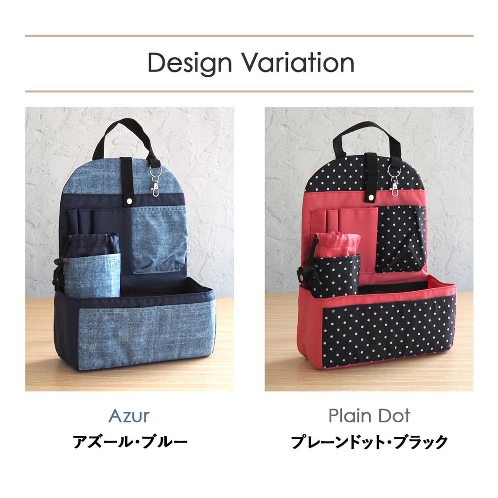 AtFirst Backpack In Plain AF7109 Pocket, Dot, Black,