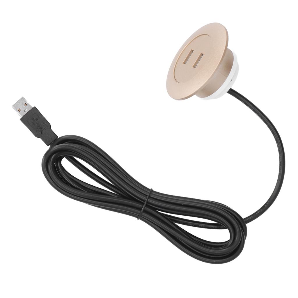 Nabíjecí zásuvka USB pro pohovku, zapuštěná montáž, dvojitá nabíjecí zásuvka USB pro domácí použití, zlatá