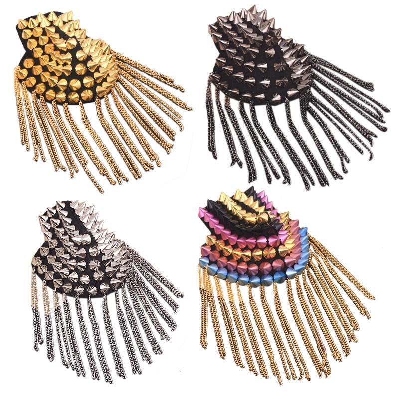 Fringed Shoulder Pads Punk Jewelry Stage Costume Tassels Shoulder Pads