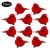 Clip On Christmas Tree Ornaments Bird Decorations Christmas Decoration Pendant Red Bird Christmas Tree Hangings Bird Decorations