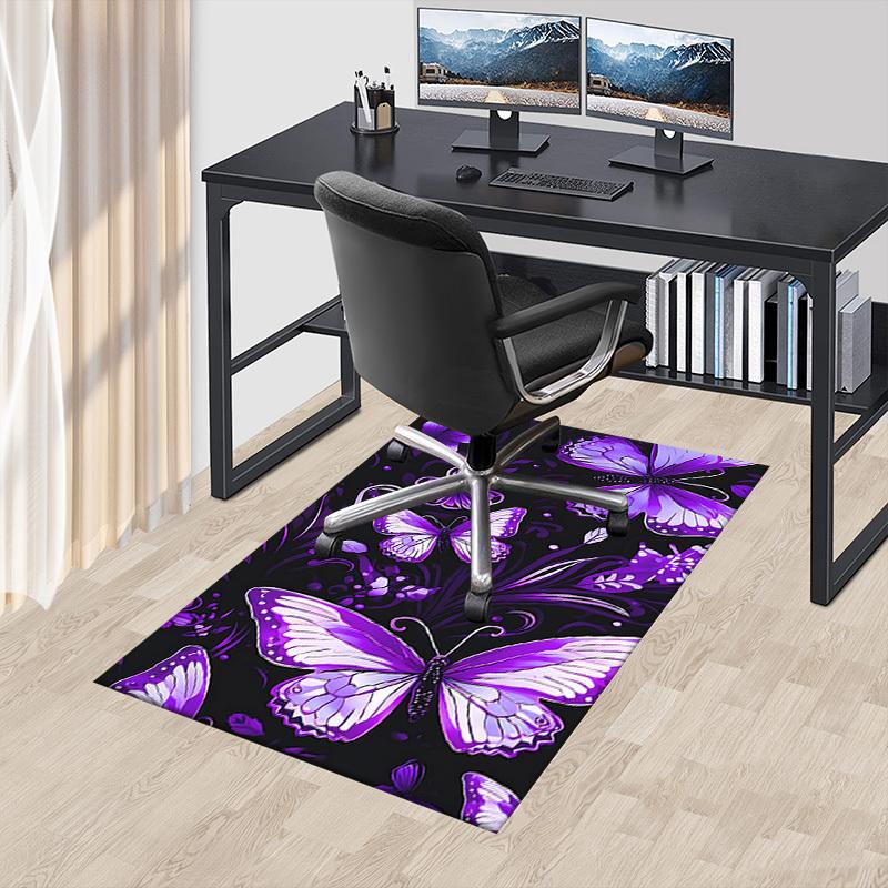 1PC Butterfly Flowers Carpet Ultra Soft, Thick & Absorbent, Non Slip Machine Washable Mat for Entryway