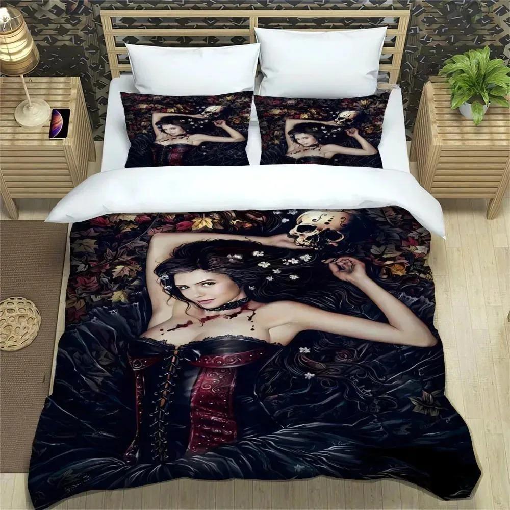 Nuovo Film The Vampire Diaries Set Biancheria da Letto Singolo Piazza e Mezza Matrimoniale Queen King Set Letto Adulto Bambino Camera da Letto Set Copripiumino Tessile per la Casa
