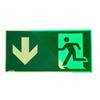 1 Sheet Glow-In-The-Dark Safety Exit Emergency Passage Sign Label Sticker Luminous Escape Direction Guide Sign Stickers