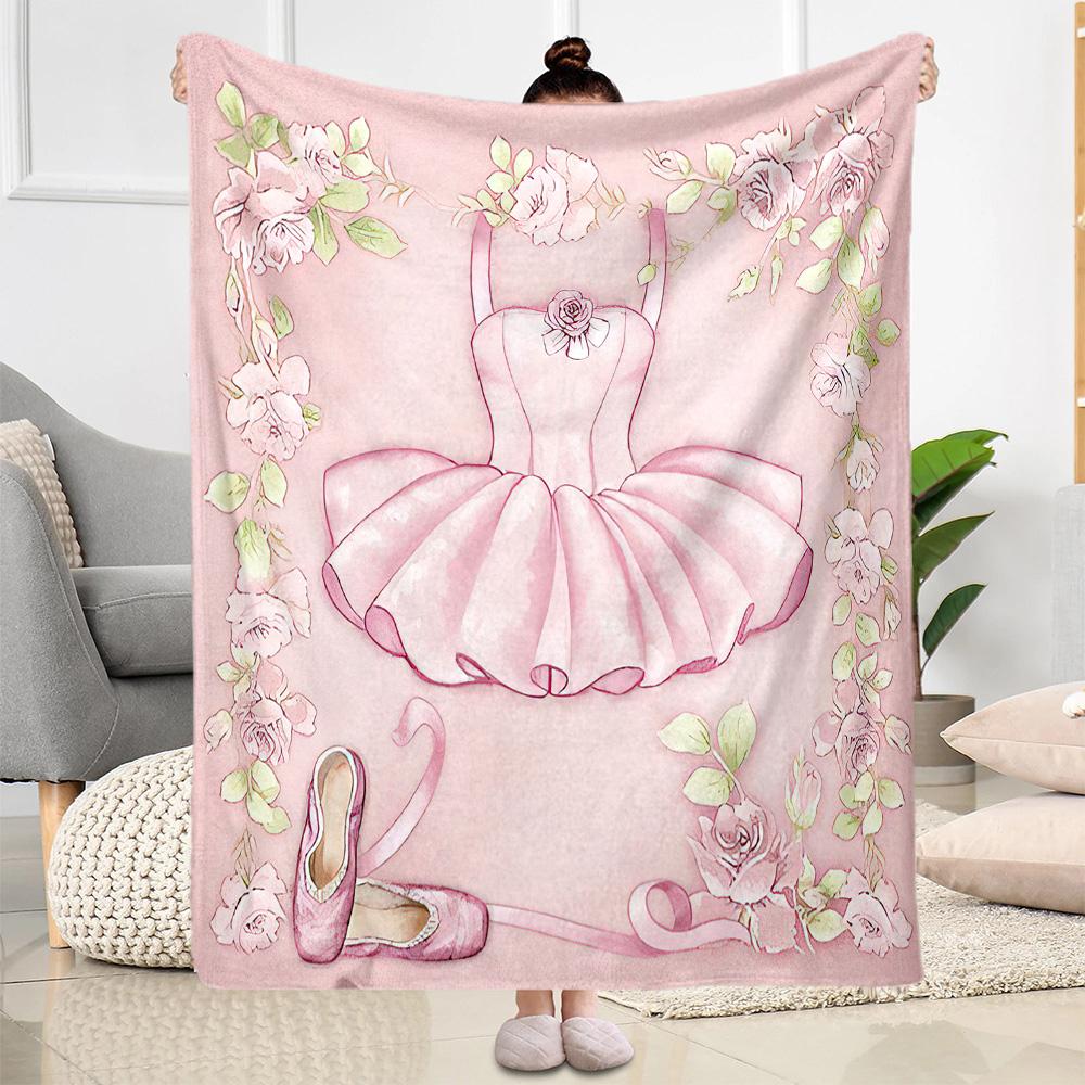 Pink Bunny In Flowers Blankets are suitable for living rooms,making them an ideal choice for outdoor travel and gifts.