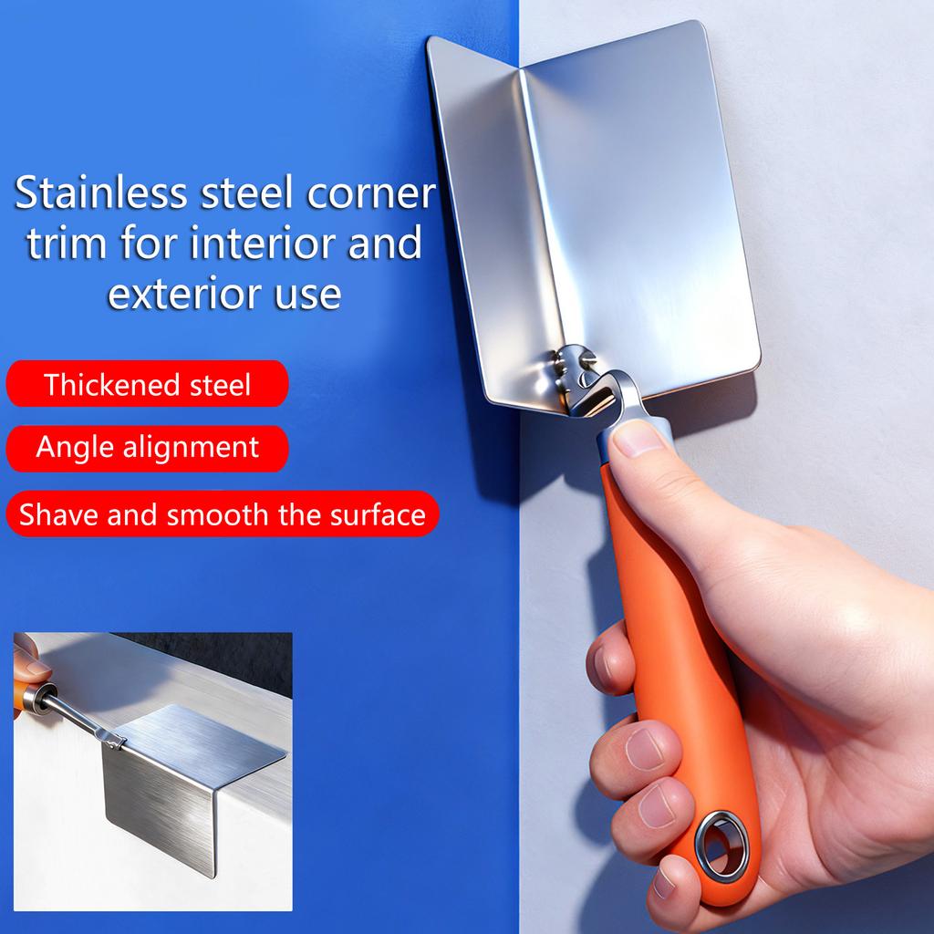 Precise Angle Steel 90°External/Internal Corner Trowel Featuring Rust Resistance for Professional Drywall Projects