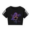 5602 Kids Girls Lily Lovebraids Print Short Sleeves Short T-Shirt Crop Top