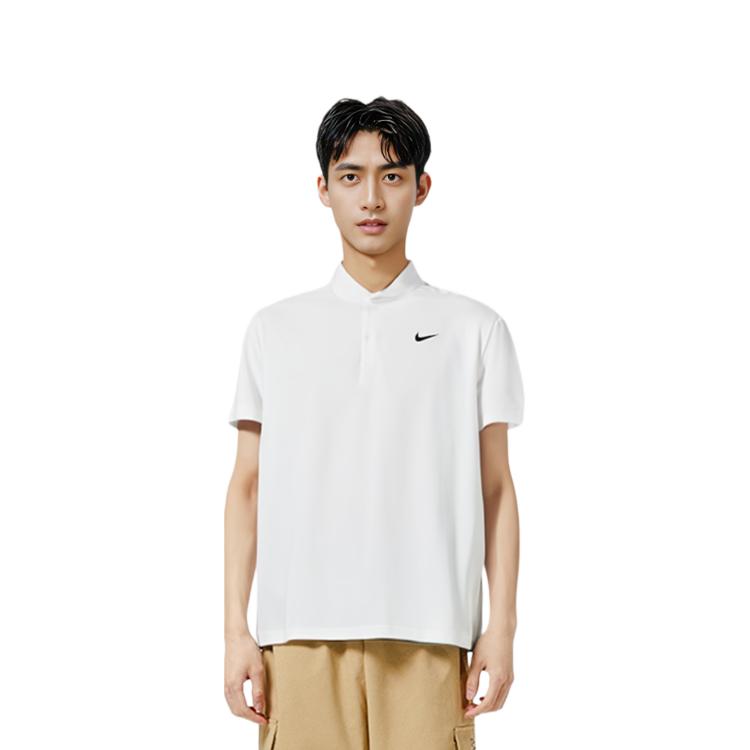 Nike Logo Quick-Dry Comfortable Casual Sports Polo Shirt Unisex Tops White CU9793-100