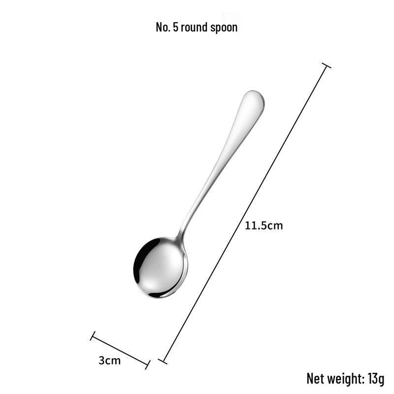 1010 Stainless Steel Cutlery Set: Long-Handle Fork, Soup & Dessert Spoon