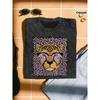 Vintage Washed Leopard Graphic T-Shirt Retro Animal Print Crew Neck Casual Tee