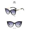 Women's sunglasses, cat eye color matching sunglasses, large frame sunglasses.