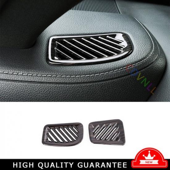 Dashboard L&R Air Outlet Vent Trim 2* For Toyota Highlander 2020-2022 Black Wood