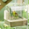 Cage Hanging Parrot Bathtub Automatic Shower Bath Box Practical Accessory for Cockatiel Parakeets Canary Budgie Small Birds