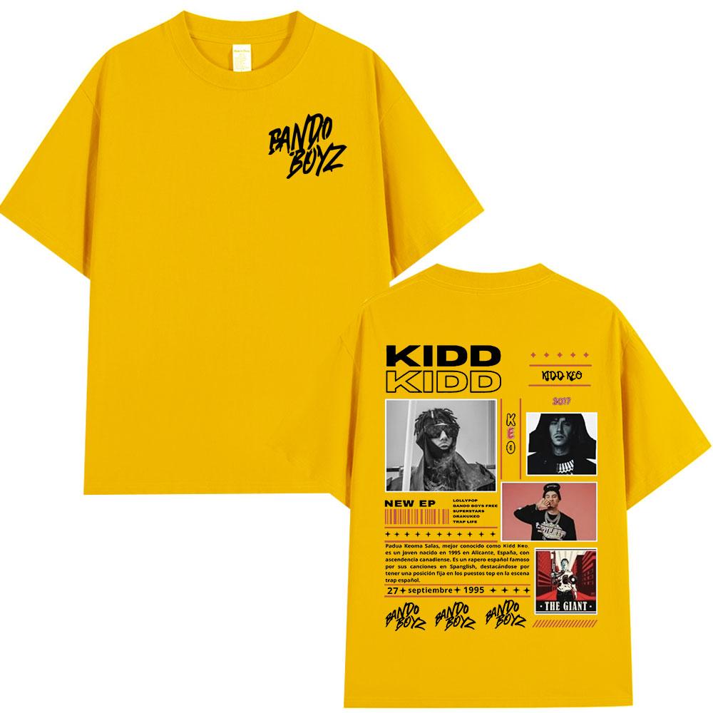2026 Rapper Kidd Keo Bando Boyz Tour Merch T-shirts Men Fashion Hip Hop T-shirt Summer Casual Cotton Oversized T Shirts