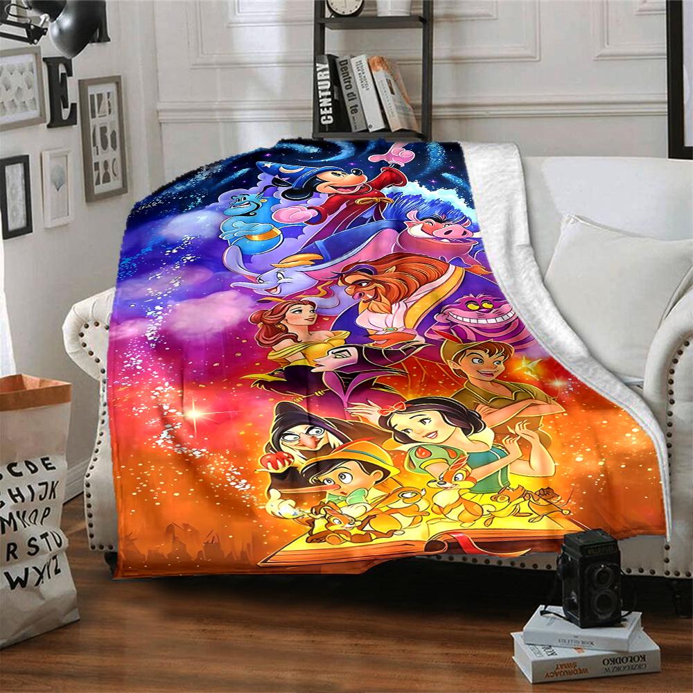 Aristocats Love Flannel blanket, soft and warm, suitable for beds and sofas, all seasons, portable travel blanket. 073097
