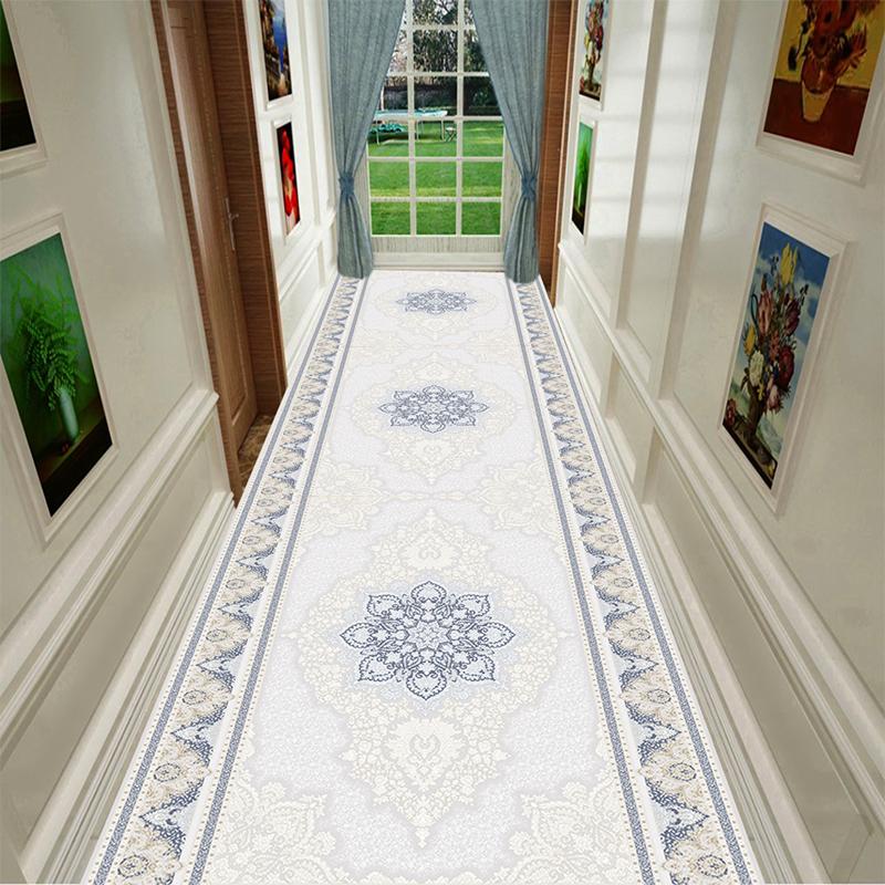 Retro Ethnic Long Corridor Carpet Luxury European Decoration Hallway Rug Non-slip Easy Cleaning Floor Mat Stairway Runners Mats