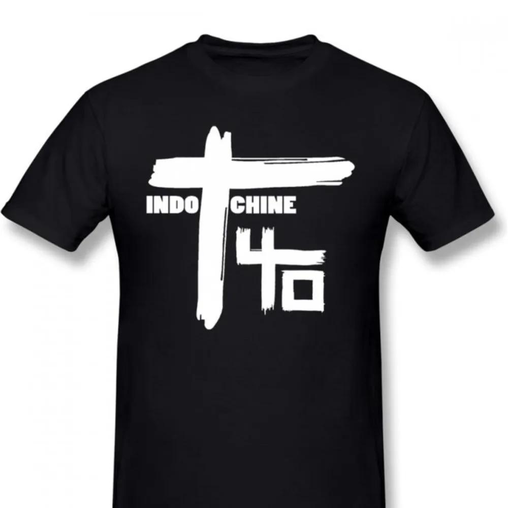

Indochine Rock Новая базовая мужская футболка с круглым вырезом Уникальный дизайнерский топ для парней Много цветов Повседневные футболки Топы Европейский размер S