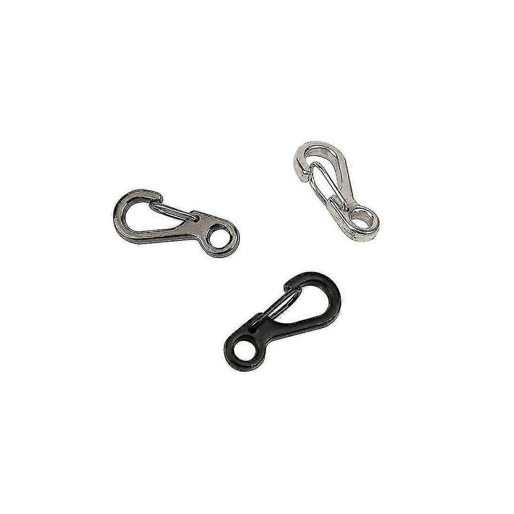 2.5 Cm Mini Aluminum Carabiner Clip Tiny Carabiners Set Spring Snap Keyring Hook For Camping Traveling Hiking Keychains Outdoorblack10pcs