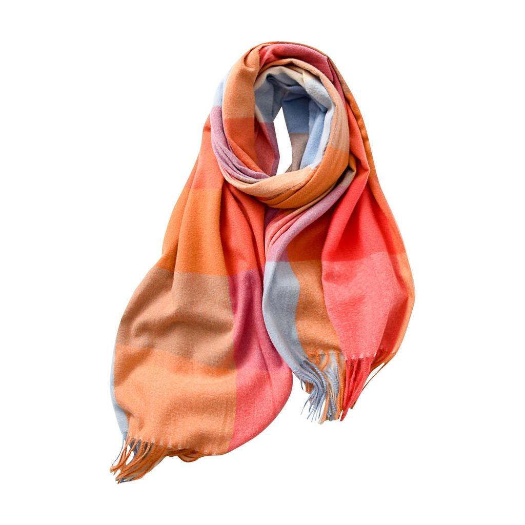 Scarf Striped Plaid Large Shawl Elegant And Winter Warm Scarf