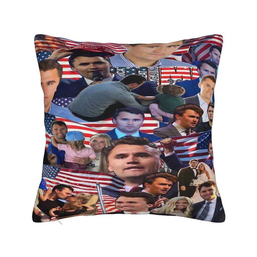 Charlie Kirk Angelic Advocate Pillowcases Morden Pillow Case For Sofa Couch Bed Living Room Soft Pillow Cover