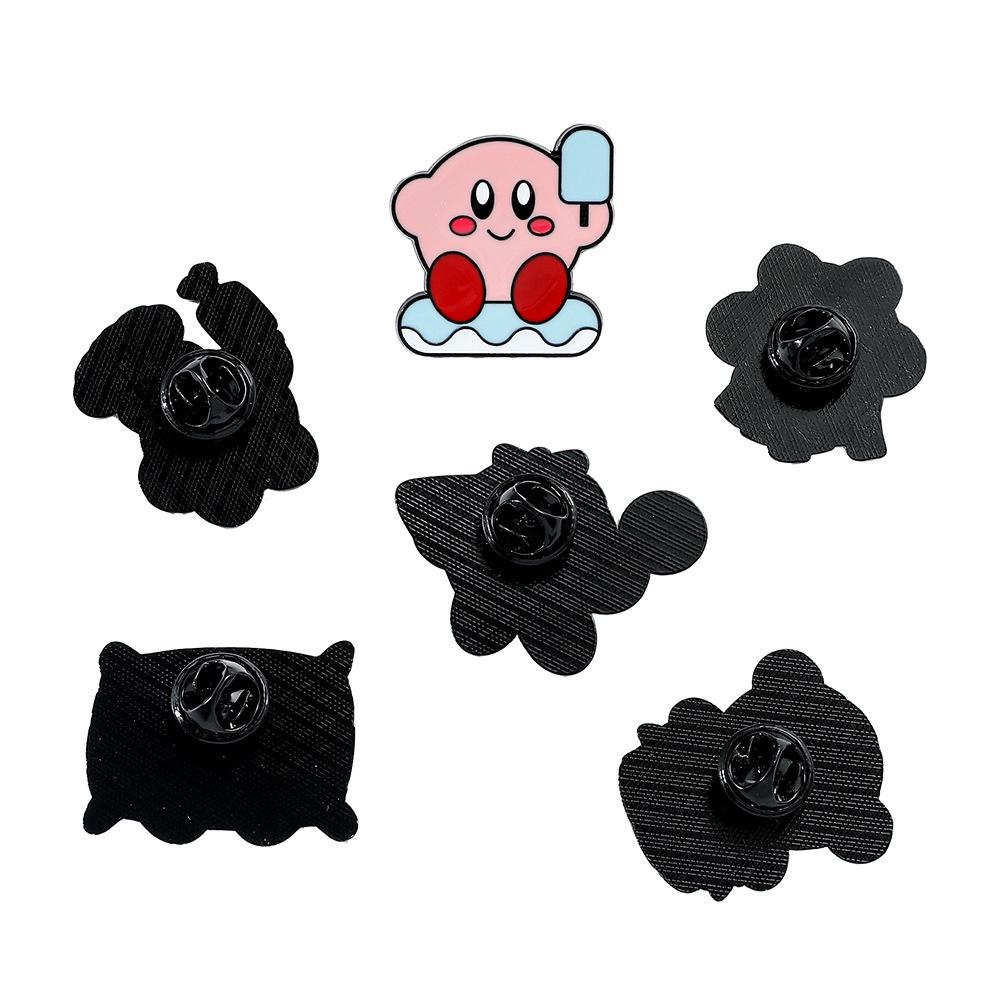 Cute Cartoon Kirby Brooch Alloy Material Cartoon Character Design Oil Droplet Process Xz3084-1 Xz3084-2 Xz3084-3 Xz3084-4 Xz3084-5 Xz3084-6