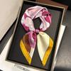 Floral Print Silk Square Scarfs For Women Decorate Neck Ties 70*70Cm Kerchief Lady Summer Beach Hijab Female Neckerchief Wraps