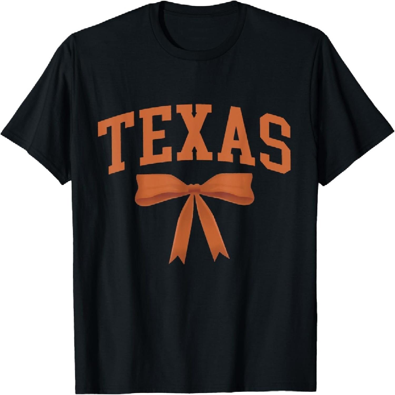 

Texas TX Brow Cute Coquette Bow Western Cowgirl Cowboy T-Shirt XXXXXL різнокольоровий